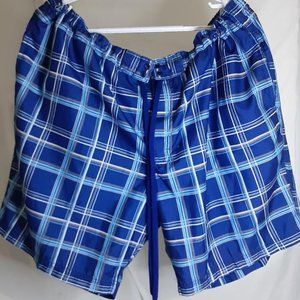 Logan Hill Shorts Swim Trunks Size 2XL (46-48) Blue Plaid